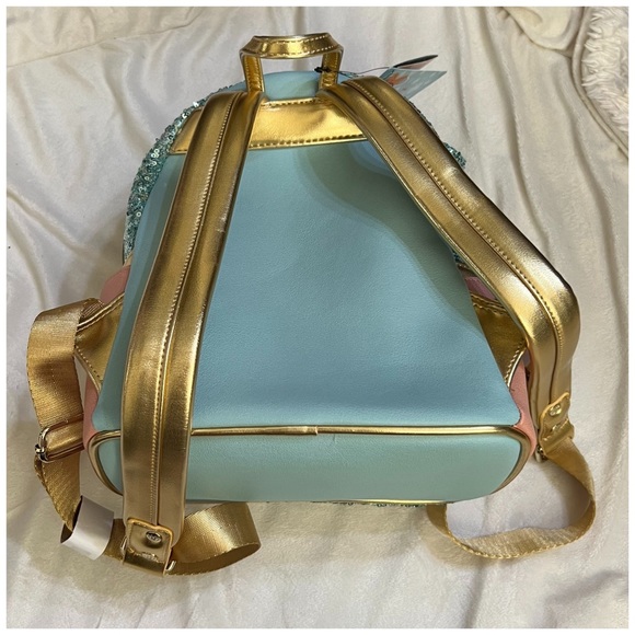 Loungefly Minnie Mouse Main Attraction King Arthurs Carousel Backpack and Ears - Picture 5 of 11